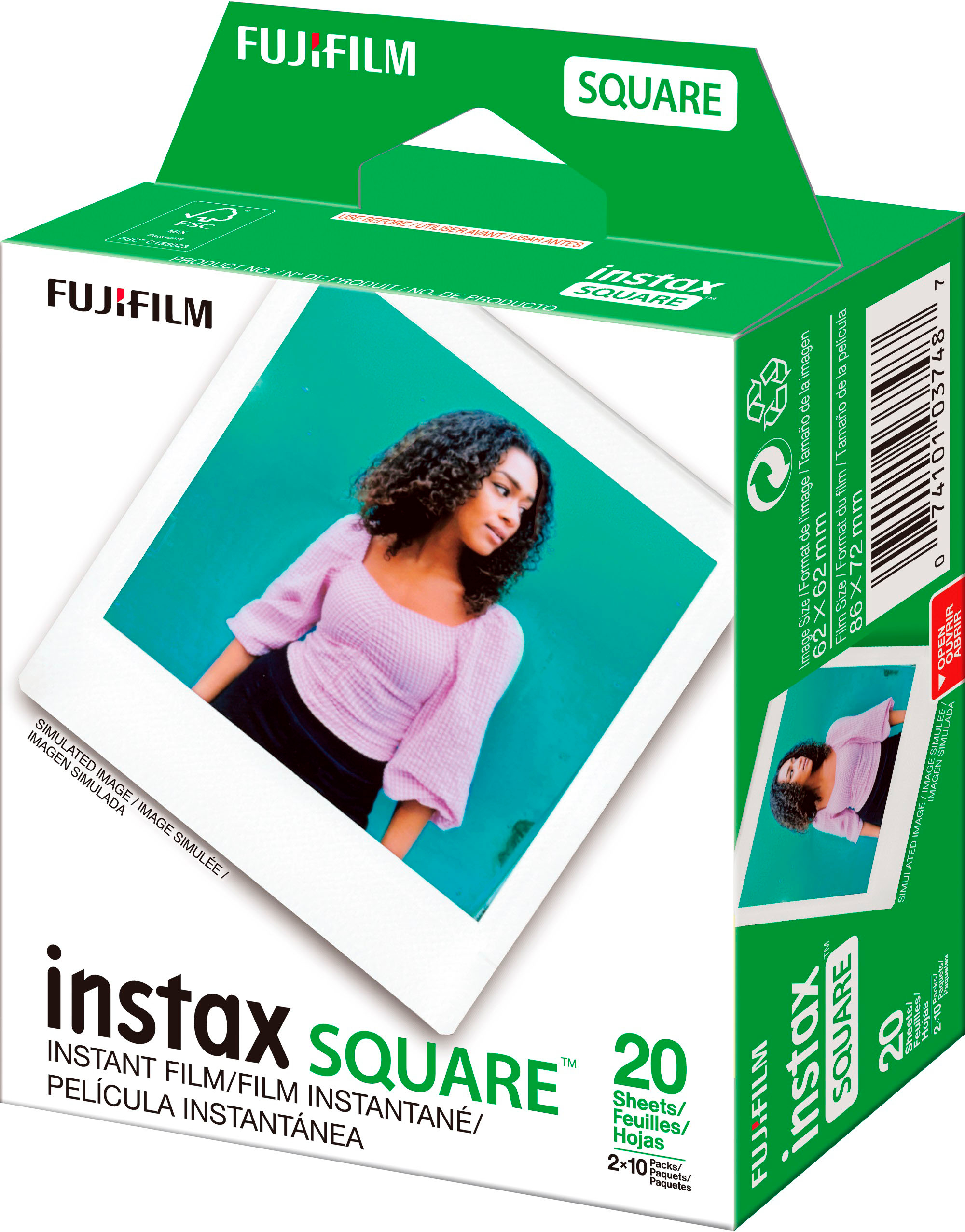 Fujifilm INSTAX SQUARE Instant Film Twin Pack White Frame 16583664 - Best  Buy