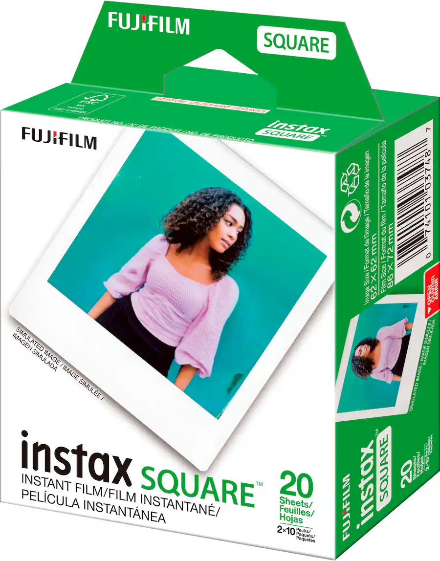 Fujifilm instax SQUARE Instant Film Twin Pack White Frame 16583664