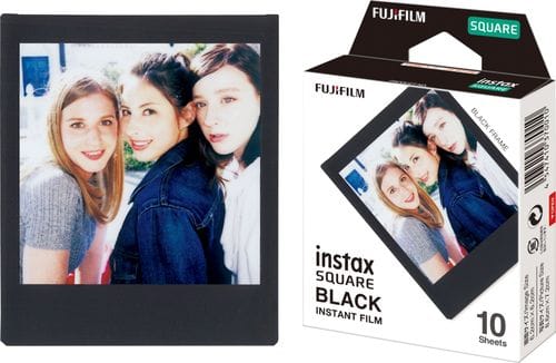 Fujifilm - instax SQUARE Film (10 Sheets) - Black Frame-Angle_Standard