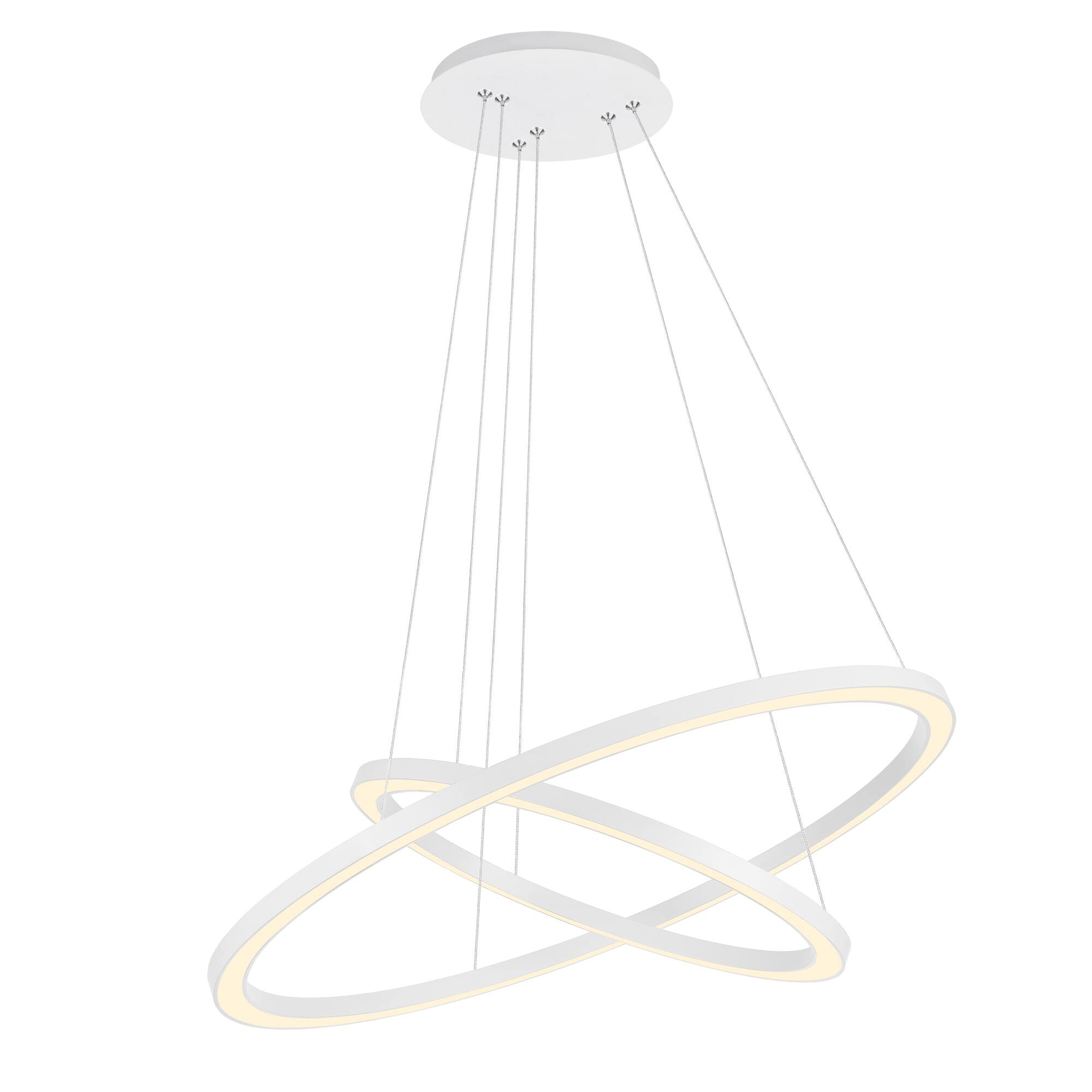 Left. CWI Lighting - Chalice LED Chandelier With White Finish - White.