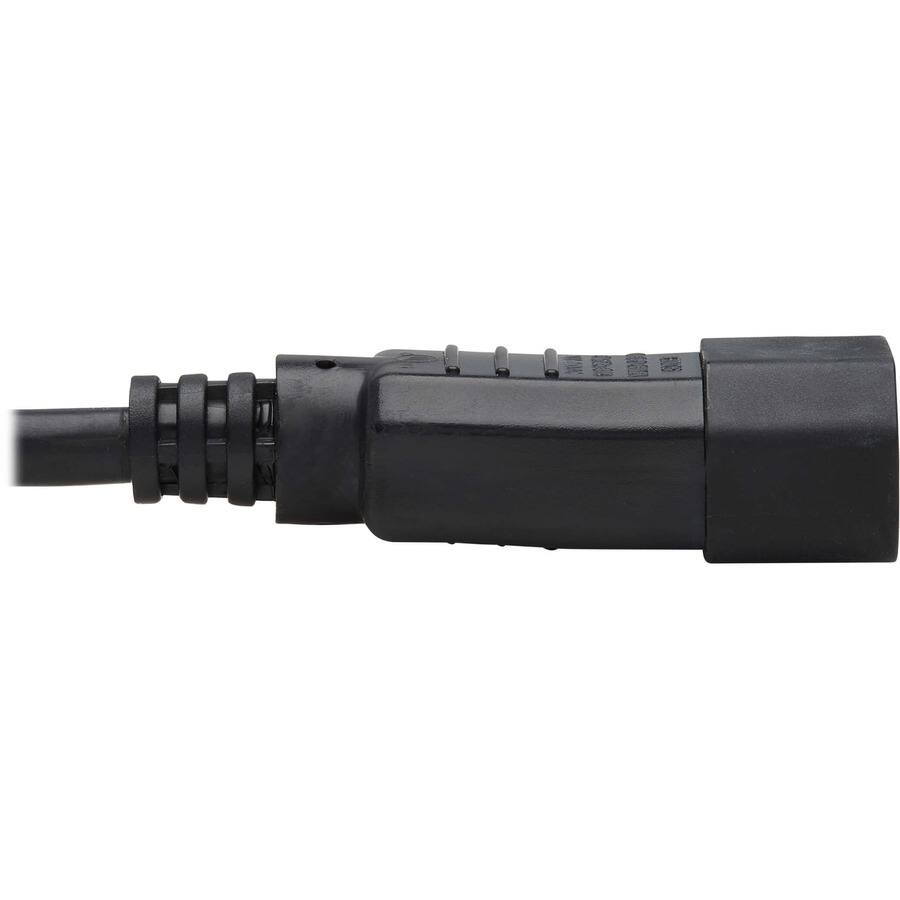 Alt View 5. Tripp Lite - Tripp Lite by Eaton Power Cord Y Splitter, C14 to 2x NEMA 5-15R - 13A, 125V, 16 AWG, 18 in. (46 cm), Black Splitter Cord - Black.