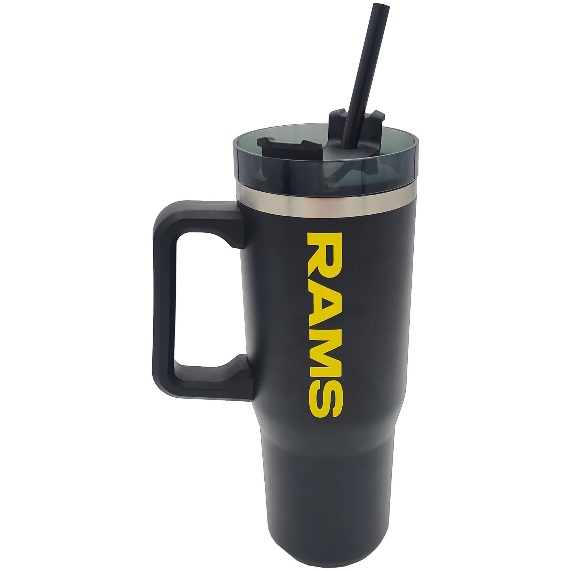 Alt View 2. Pegasus - Los Angeles Rams 60" x 70" Logo Blanket and 30oz Stainless Steel Tumbler Combo - Multicolor.