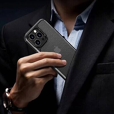 Alt View 4. SaharaCase - SaharaCase Rugged Case for iPhone 15 Pro Max with Glass Screen, Camera Protector, Shock Absorbing - Black.