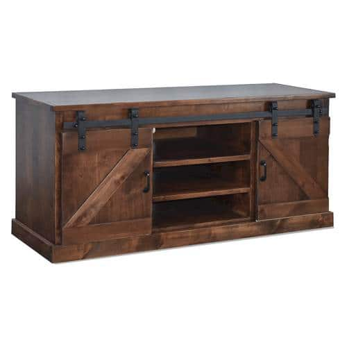 Angle View: Simpli Home - Lowry TV Cabinet for Most TVs Up to 70" - Distressed Charcoal Brown