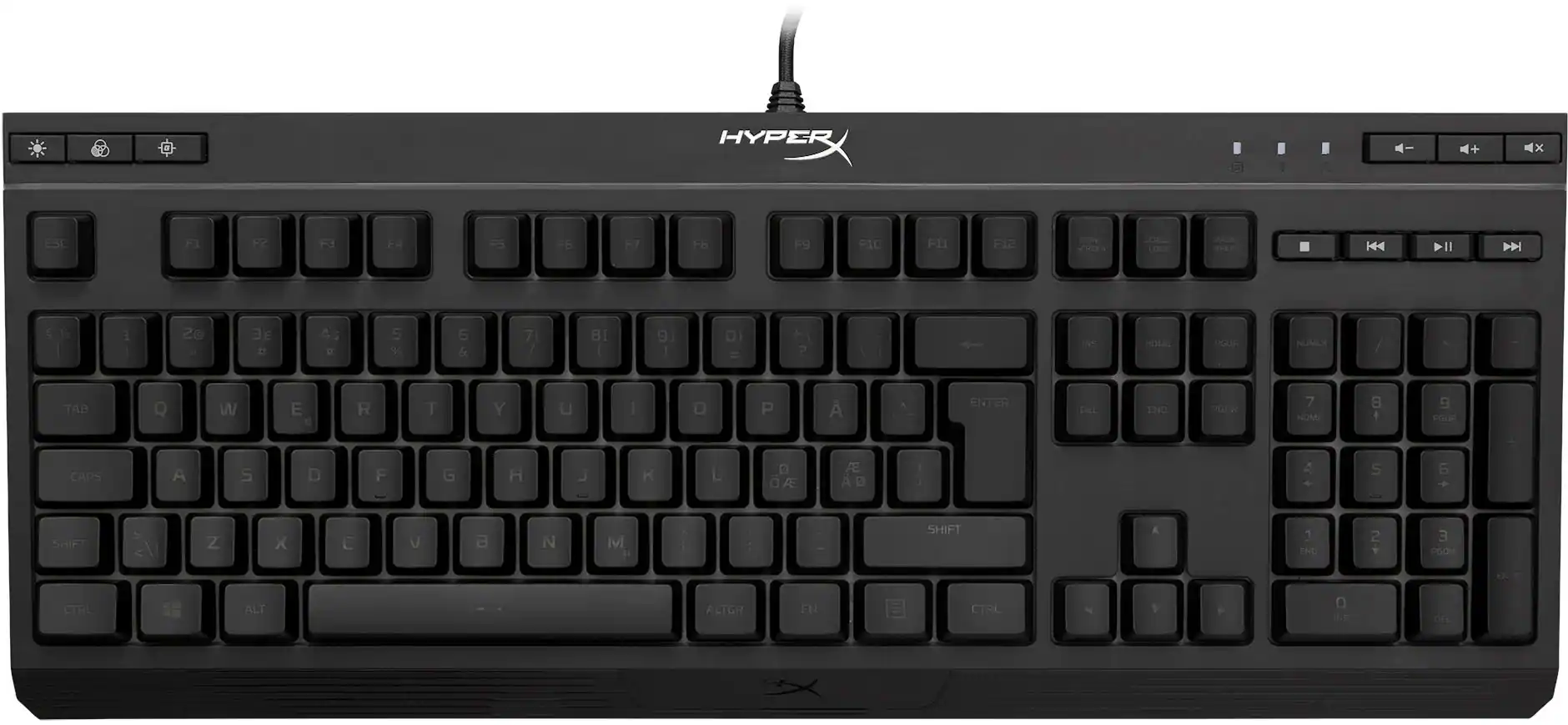 Alt View 13. HyperX - Alloy Core Full-size Wired Gaming Membrane Keyboard with RGB Lighting - Black.