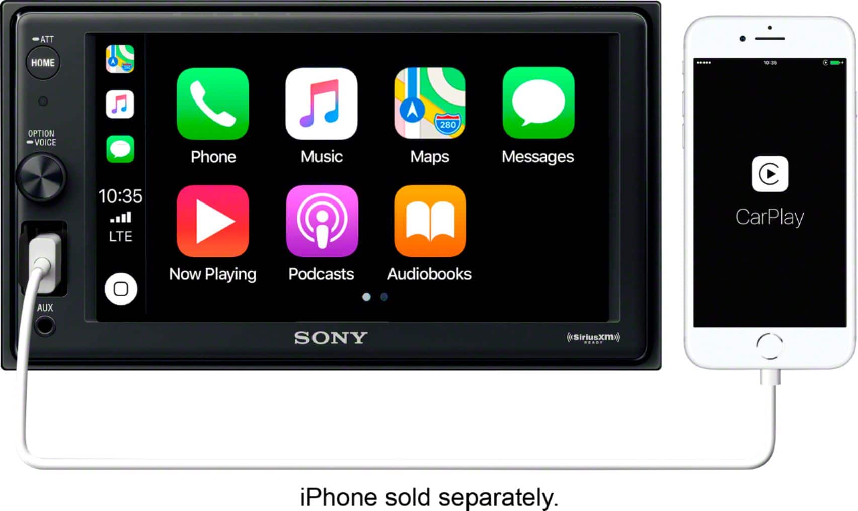 Alt View 13. Sony - 6.2" - Apple® CarPlay™ - Built-in Bluetooth - In-Dash Digital Media Receiver - Black.