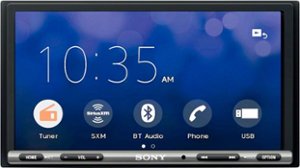 Sony - 7" - Android Auto/Apple® CarPlay™ - Built-in Bluetooth - In-Dash Digital Media Receiver - Black - Front_Zoom
