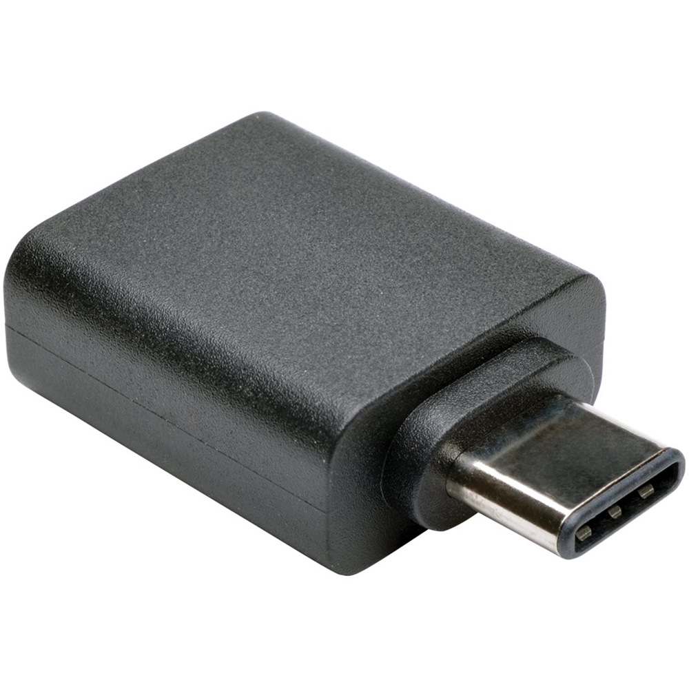 Angle View: Tripp Lite - USB Type A-to-USB Type C Adapter - Black