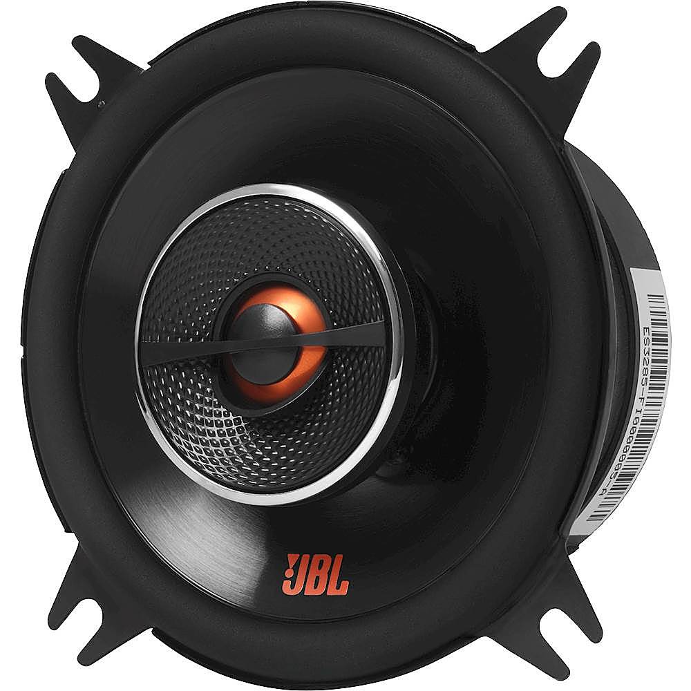 Left View: JBL - GX Series 4" 2-Way Car Speakers with Polypropylene Woofer Cones (Pair) - Black