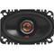 JBL - GX Series 4" x 6" 2-Way Car Speakers with Polypropylene Cones (Pair) - Black-Front_Standard