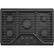 Front. GE Profile - 30" Built-In Gas Cooktop - Black Stainless Steel.