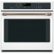 Front Zoom. Café - 30" Built-In Single Electric Convection Wall Oven - Matte white.