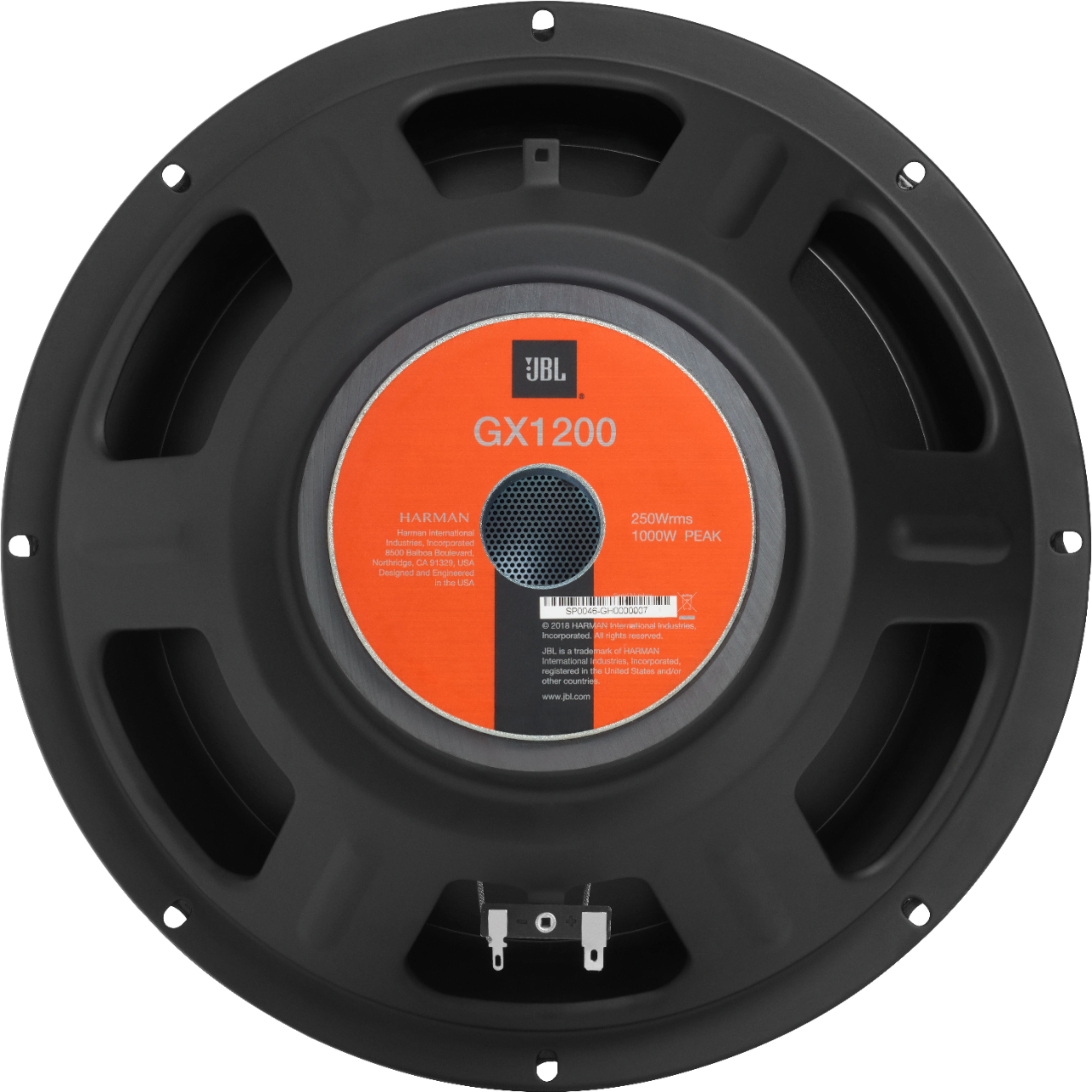 snap menneskemængde Udelukke JBL GX Series 12" Single-Voice-Coil 4-Ohm Subwoofer Black GX1200 - Best Buy