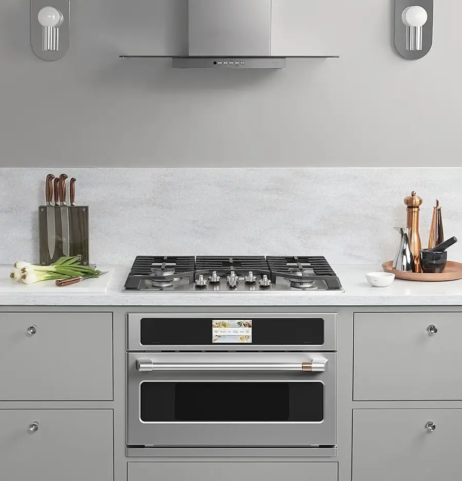 Alt View 20. Café - 30" Gas Cooktop - Stainless Steel.
