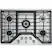 Alt View 25. Café - 30" Gas Cooktop - Stainless Steel.