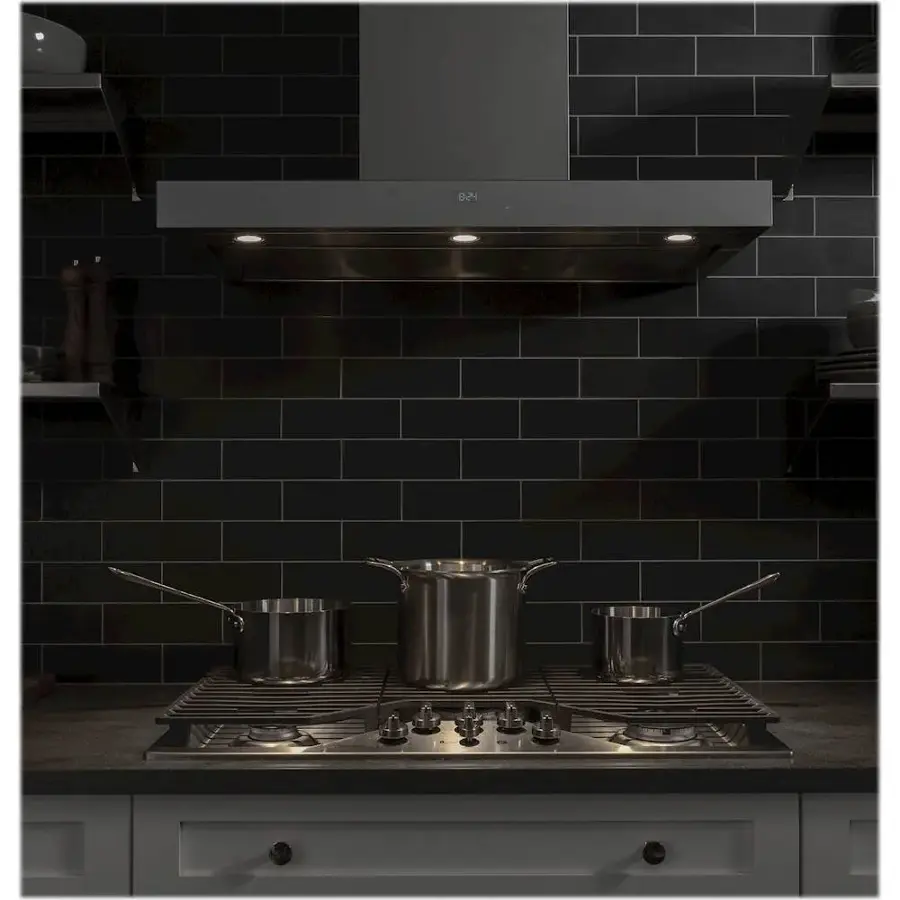 Alt View 16. GE - 36" Convertible Range Hood - Stainless steel.