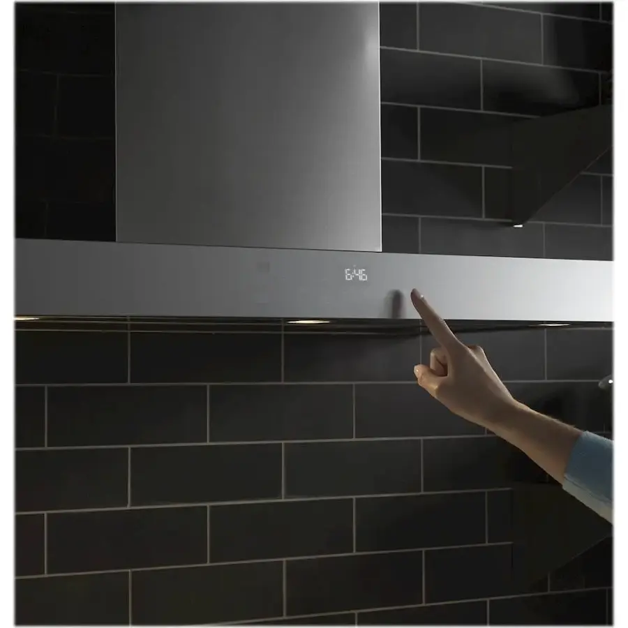 Alt View 18. GE - 36" Convertible Range Hood - Stainless steel.