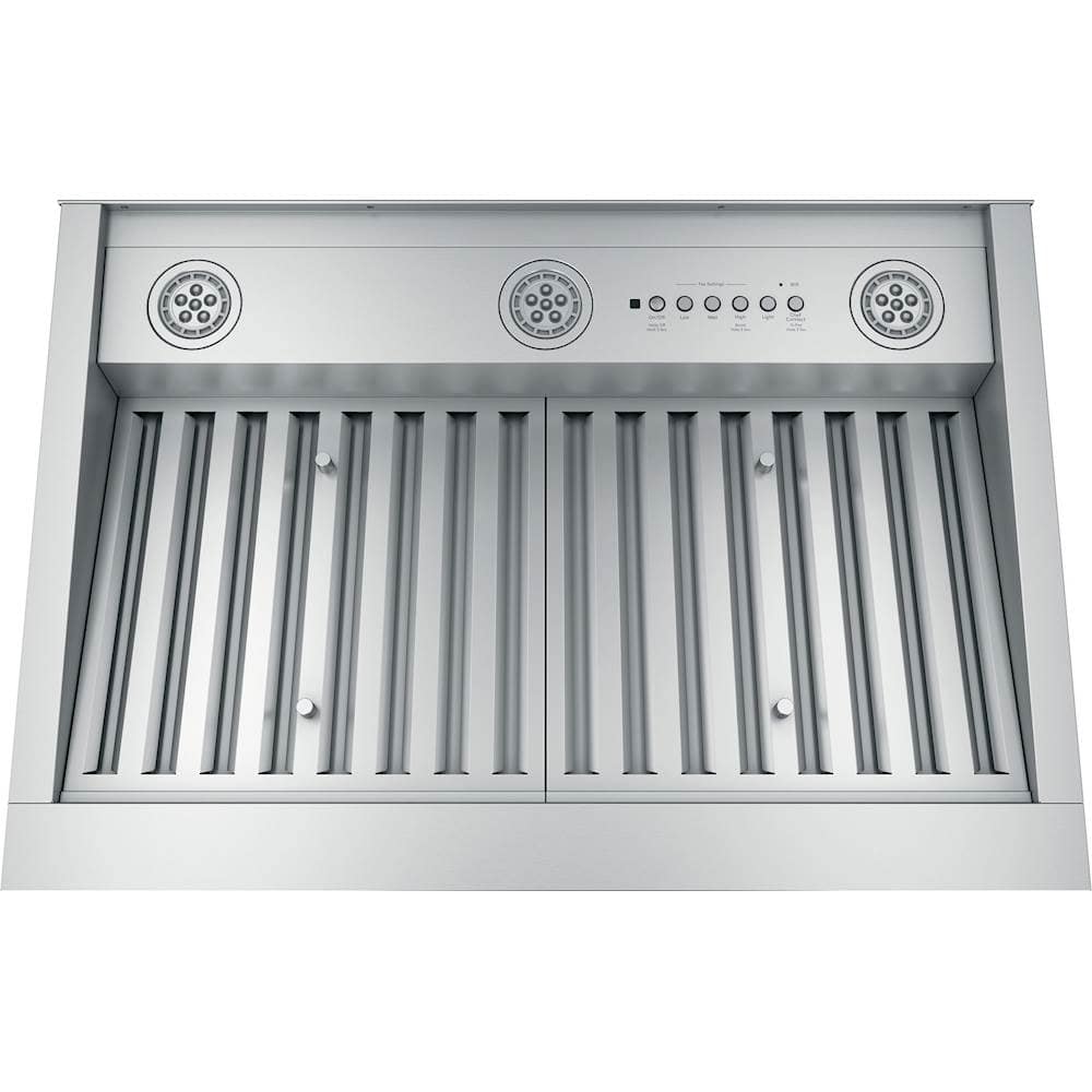 Alt View 11. GE - 28" Convertible Range Hood - Stainless steel.