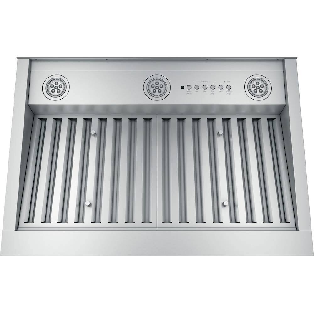 Alt View 11. GE - 28" Convertible Range Hood - Stainless steel.
