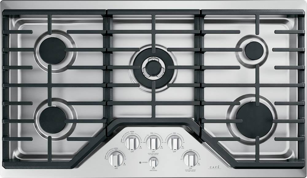 Front. Café - 36" Gas Cooktop, Customizable - Stainless Steel.