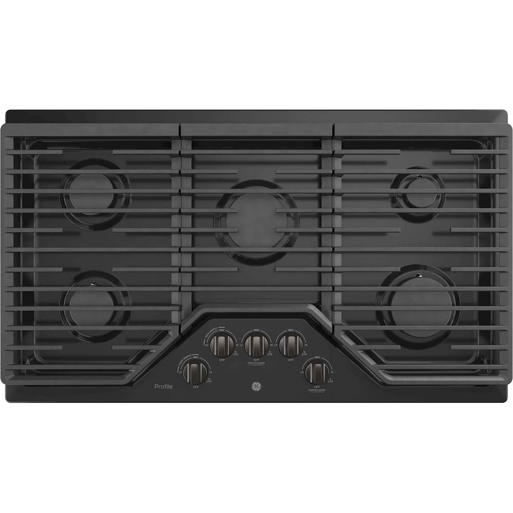 Ge Profile 36 Gas Cooktop Black Stainless Steel Pgp7036bmts