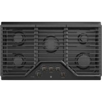 GE Profile - 36" Built-In Gas Cooktop - Black Stainless Steel - Front_Zoom