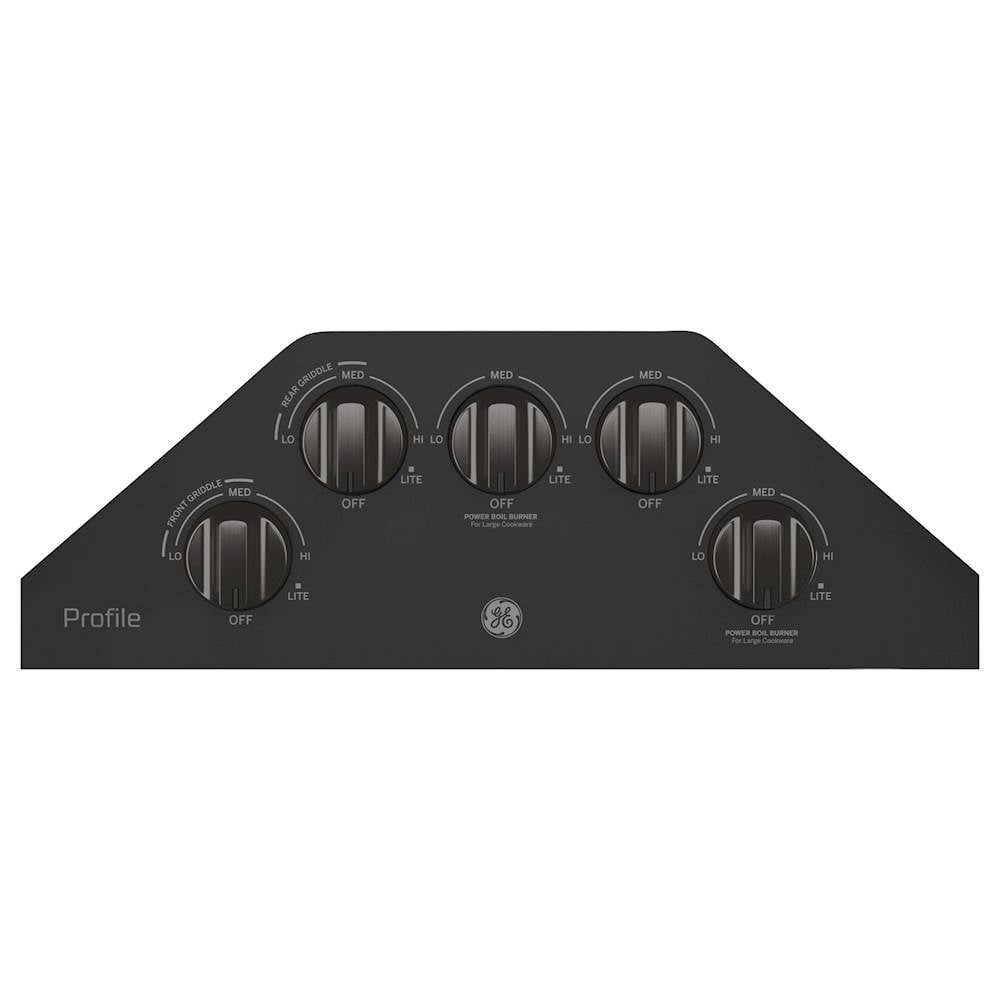 Alt View 11. GE Profile - 36" Built-In Gas Cooktop - Black Stainless Steel.