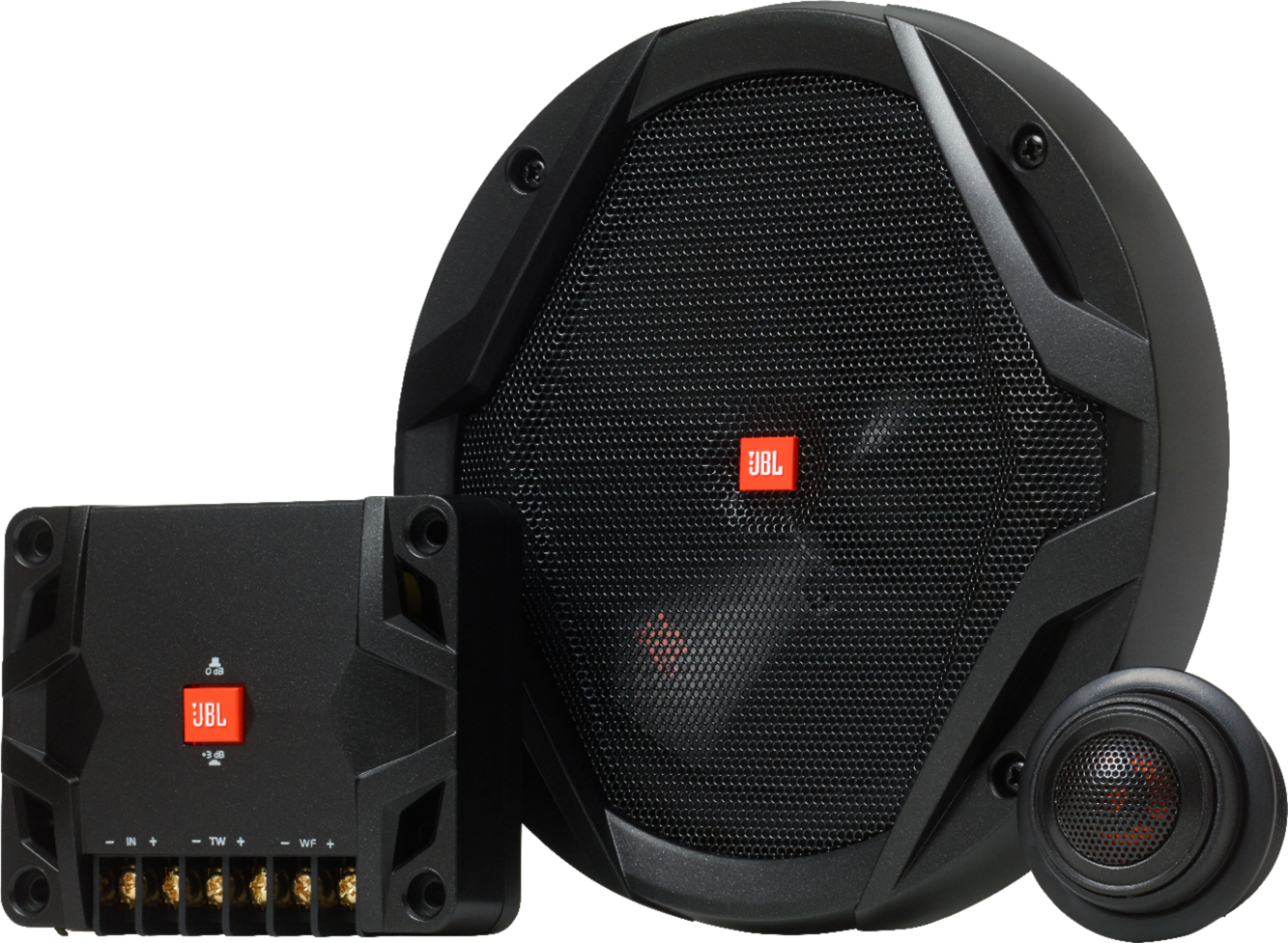 Left View: Pioneer - 6" x 9" - 3-way, 400 W Max Power,  IMPP cone,  11mm Tweeter and 2" Midrange  - Coaxial Speakers (pair) - Black