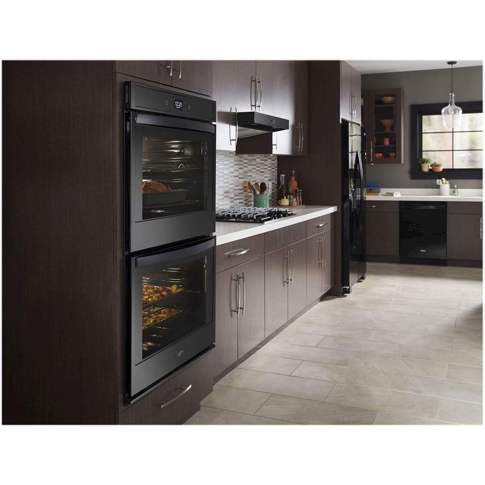 Whirlpool Smart 27" Built-In Double Electric Wall Oven Black WOD51EC7HB