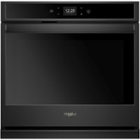 Whirlpool - Smart 27" Built-In Single Electric Wall Oven - Black - Front_Zoom