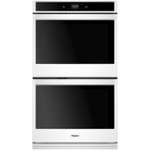 Front. Whirlpool - 30" Built-In Double Electric Wall Oven - White.