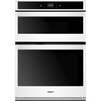 Whirlpool - 30" Double Electric Wall Oven with Built-In Microwave - White - Front_Zoom