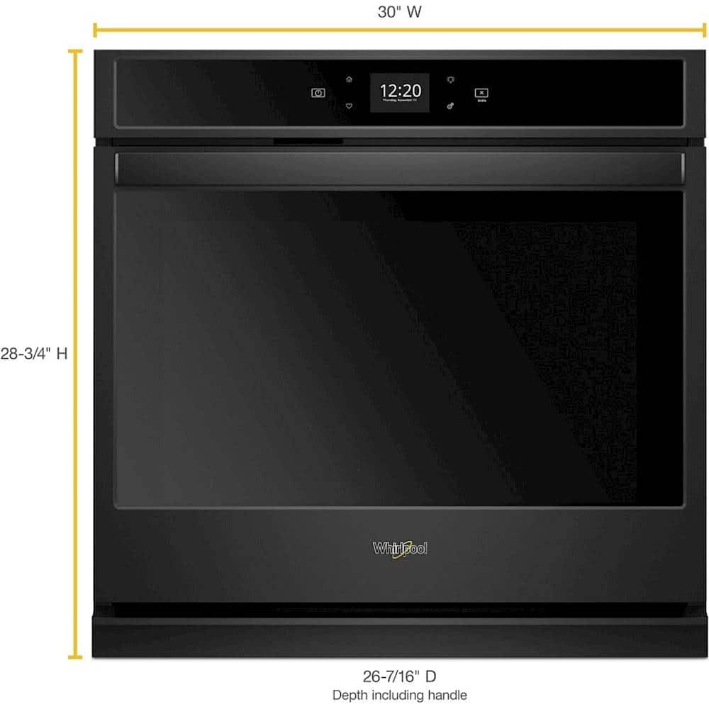 Alt View 13. Whirlpool - Smart 30" Built-In Single Electric Wall Oven - Black.