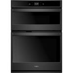 Whirlpool - Smart 30" Double Electric Wall Oven with Built-In Microwave - Black - Front_Standard