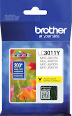 Front. Brother - LC3011Y Standard-Yield Ink Cartridge - Yellow.