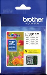 Brother - LC3011Y Standard-Yield Ink Cartridge - Yellow - Front_Zoom