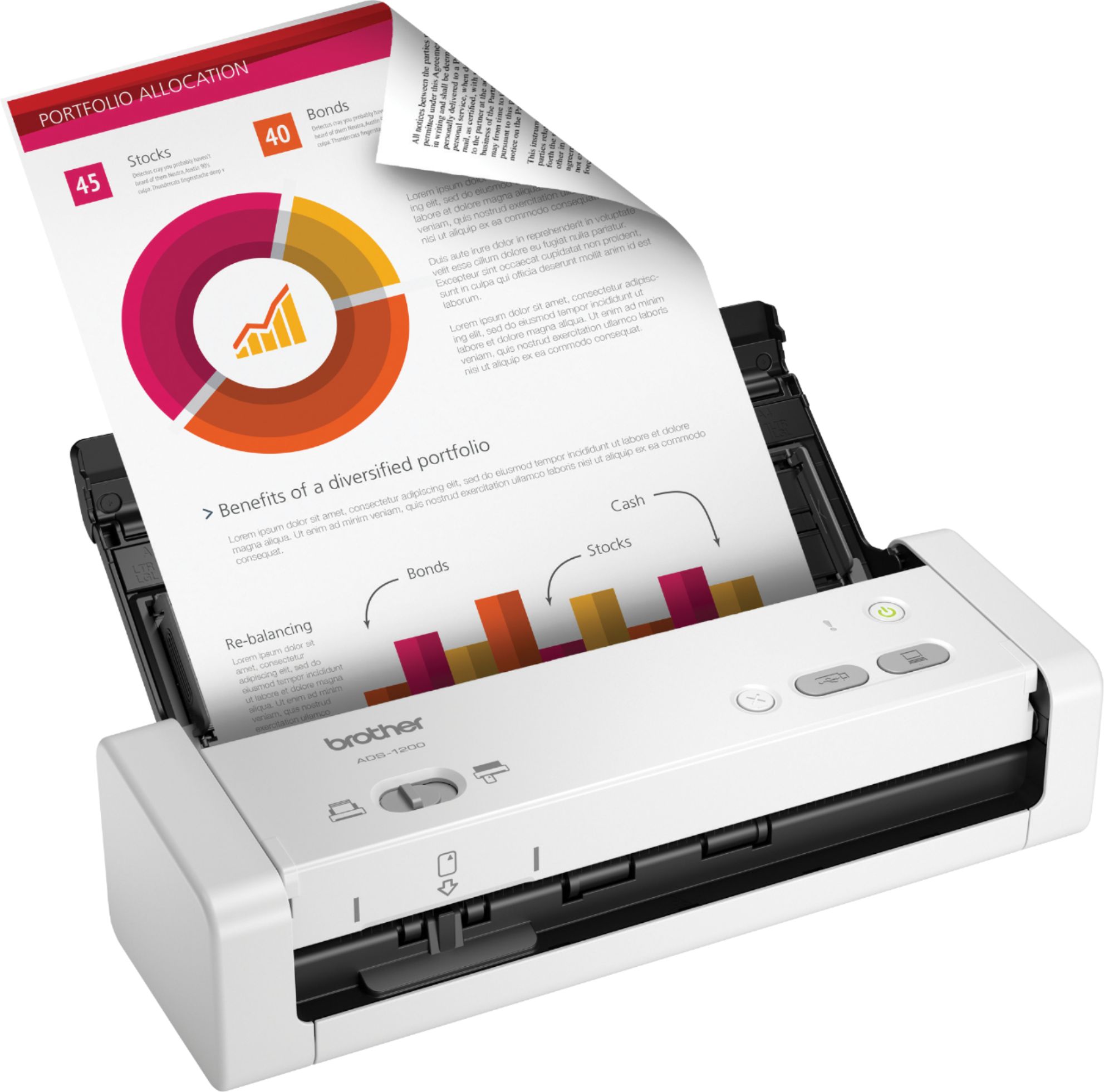 Angle View: Epson - RapidReceipt RR-70W Wireless Mobile Receipt and Color Document Scanner - White