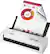 Left. Brother - ADS-1200 Compact Duplex Desktop Document Scanner - White.