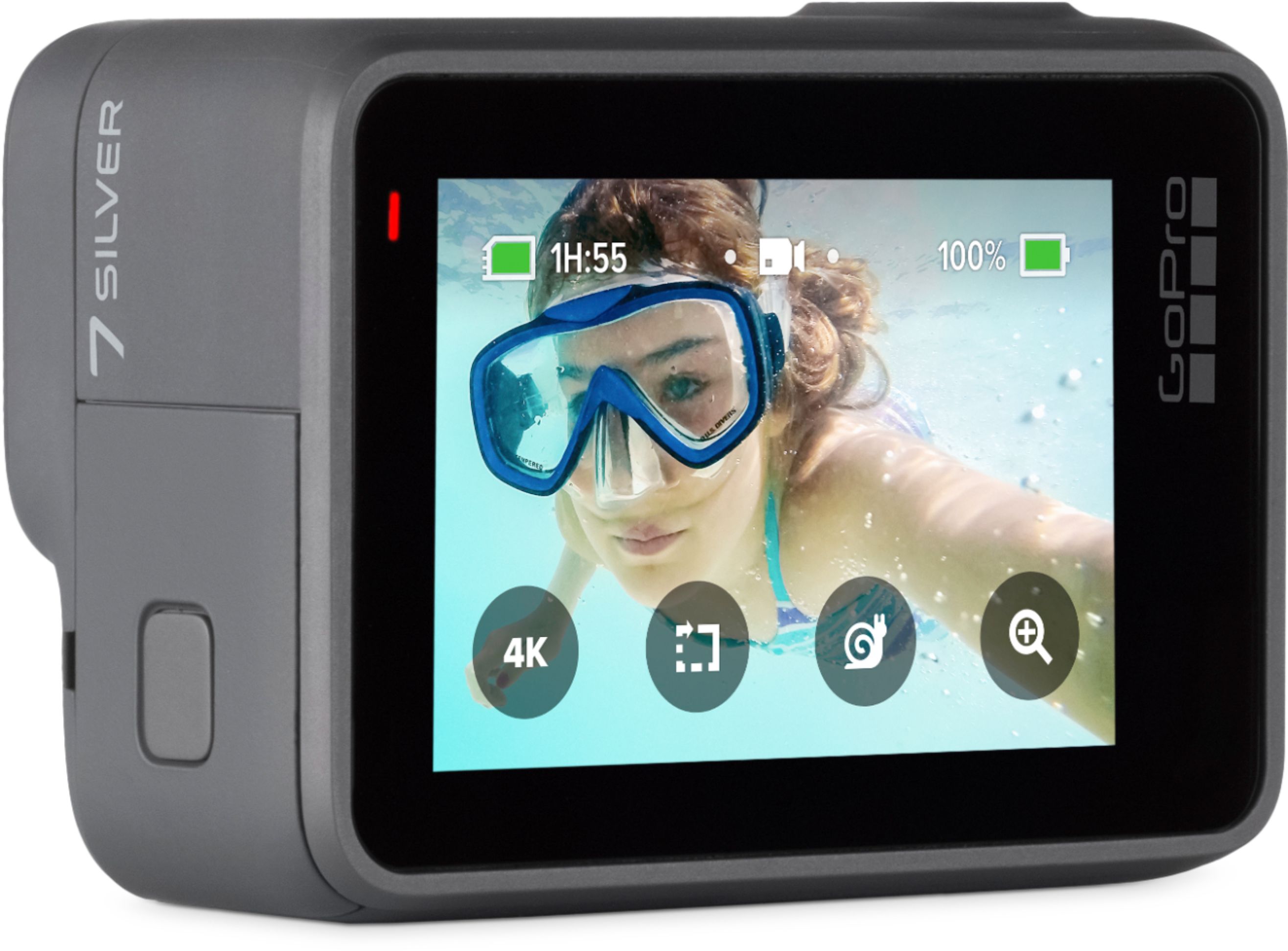 カメラ ビデオカメラ Best Buy: GoPro HERO7 Silver 4K Waterproof Action Camera Silver 