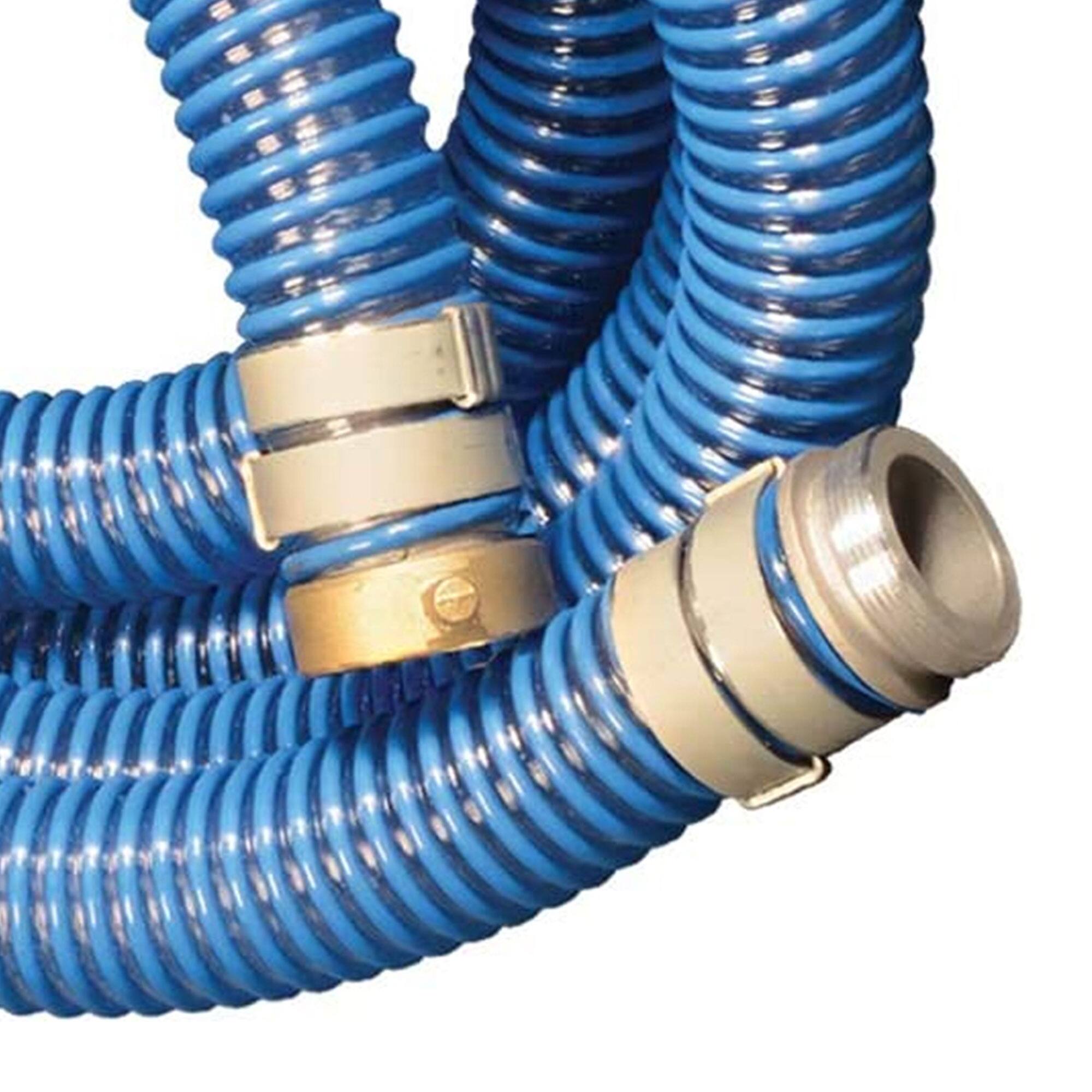 Alt View 2. Apache - Apache 98106501 20 Foot Long 2 Inch Diameter 58 PSI Flexible PVC Pool Hose, Blue - Blue.