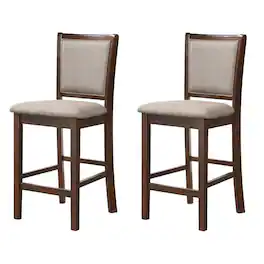 New Classic Furniture - Amy Counter Chair (2/Ctn)-Cherry - Brown