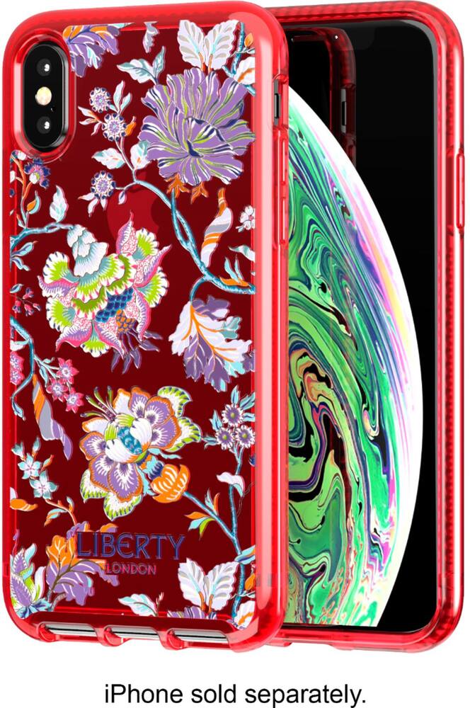 liberty london pure clear case for apple iphone xs max - red