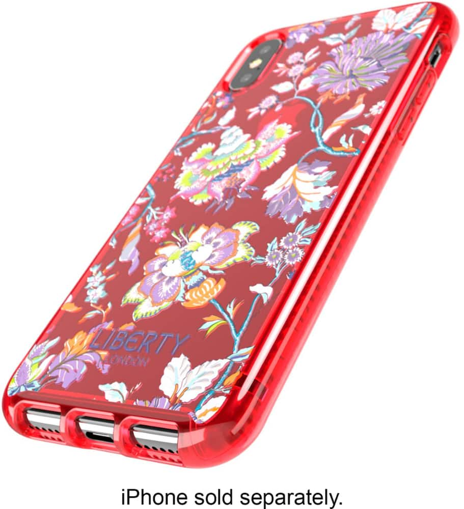 liberty london pure clear case for apple iphone xs max - red