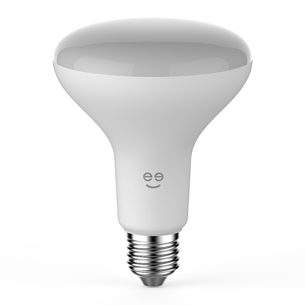 Left View: Geeni - BR30 Wi-Fi Smart LED Bulb with Alexa, Google Assistant and Microsoft Cortana - Adjustable White