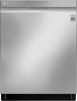 LG - 24" Top Control Built-In Dishwasher with Stainless Steel Tub - Stainless steel - Front_Standard