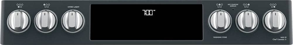 Alt View 11. Café - 5.7 Cu. Ft. Slide-In Electric Convection Range, Customizable - Matte Black.