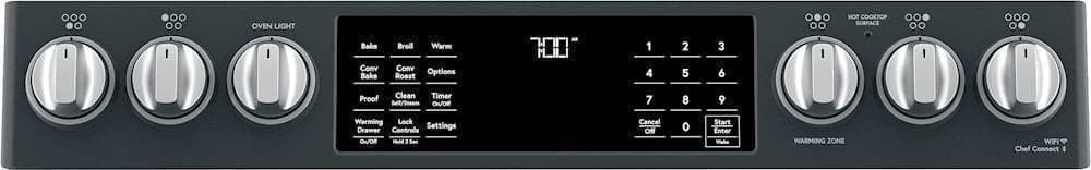 Alt View 2. Café - 5.7 Cu. Ft. Slide-In Electric Convection Range, Customizable - Matte Black.