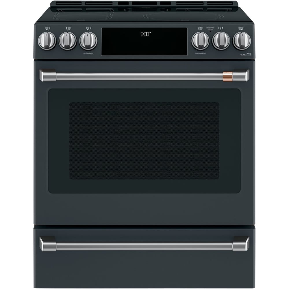 Front. Café - 5.7 Cu. Ft. Slide-In Electric Induction Convection Range.