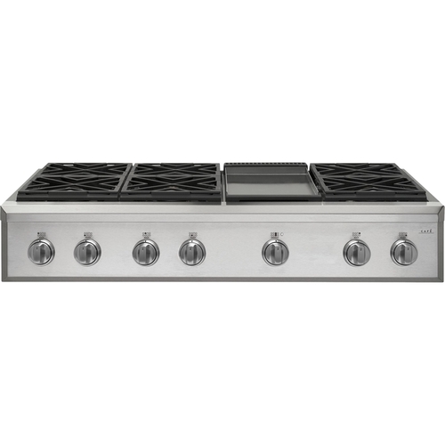 Café - 48" Gas Cooktop - Stainless steel