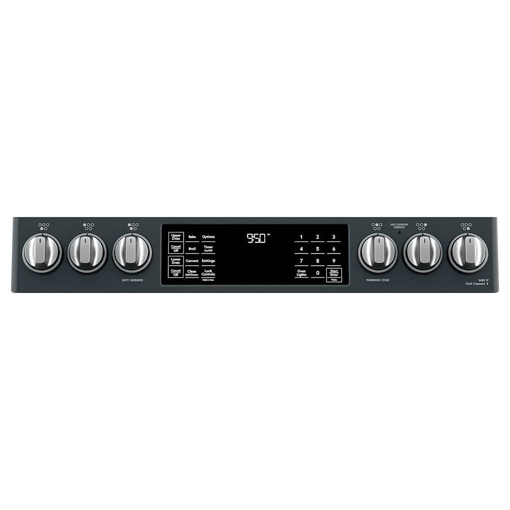 Alt View 11. Café - 7.0 Cu. Ft. Slide-In Double Oven Electric Induction Convection Range - Matte Black.